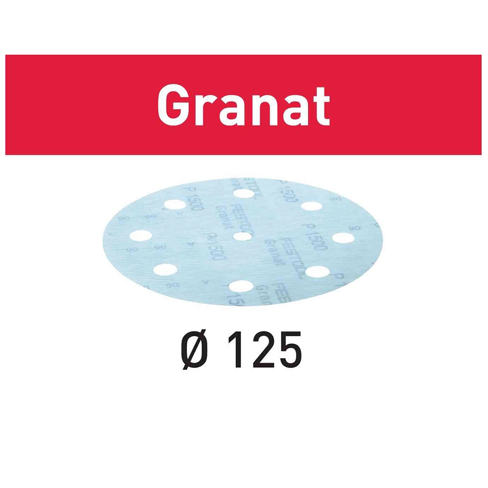 1500-Grit 5'' Festool Granat D125 Abrasive Discs, 50-Pack (497182)