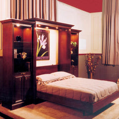 Bookcase System Plan for Murphy Bed