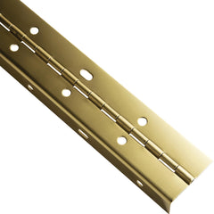 Brass Plated Partial Wrap Slotted Piano Hinge